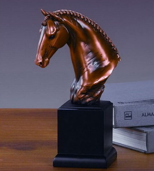 Horse Bust Regal Head Sculpture Equestrian Statue Competition Decor